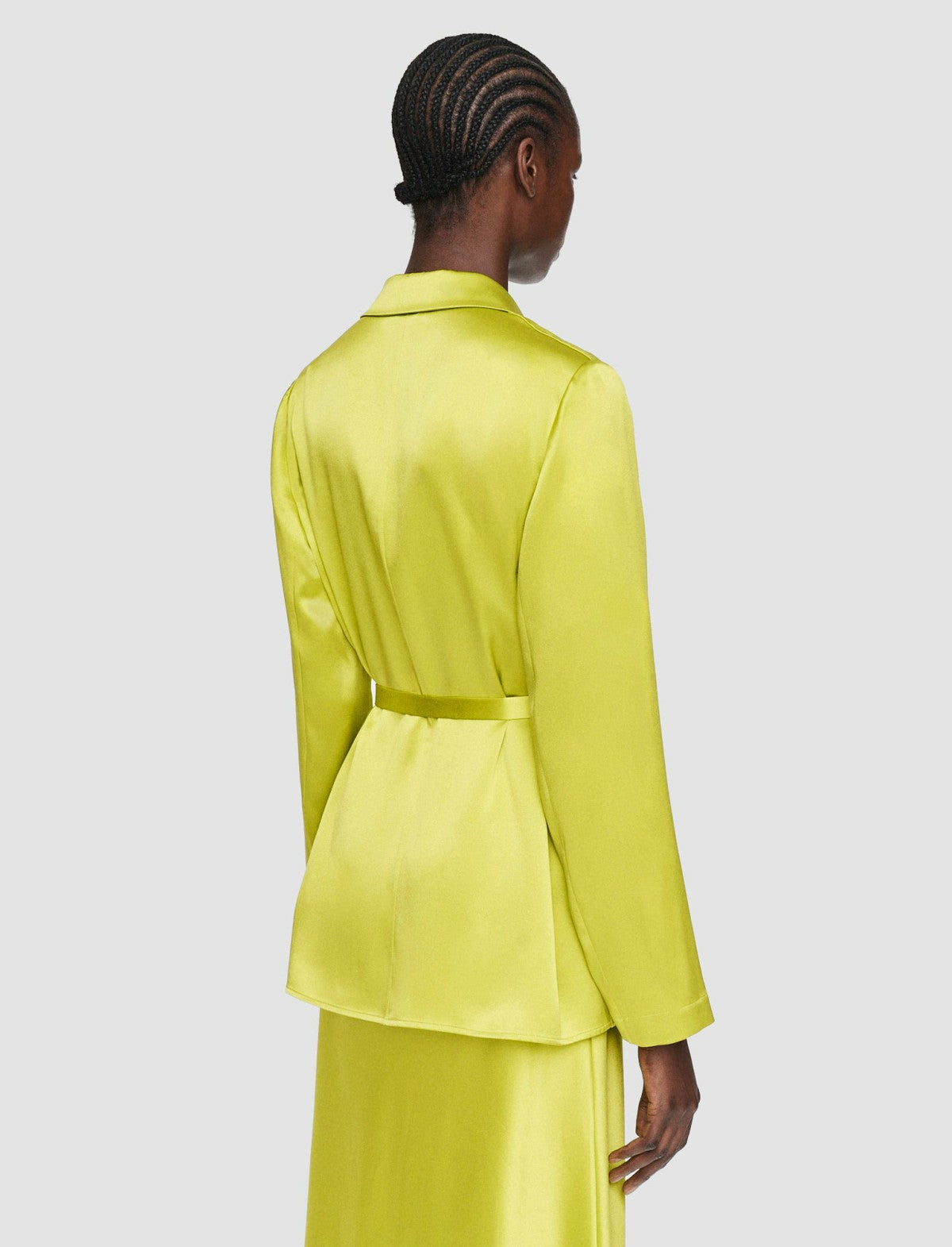 JOSEPH Fashion Women Joubert Silk Satin Jacket Ginkgo