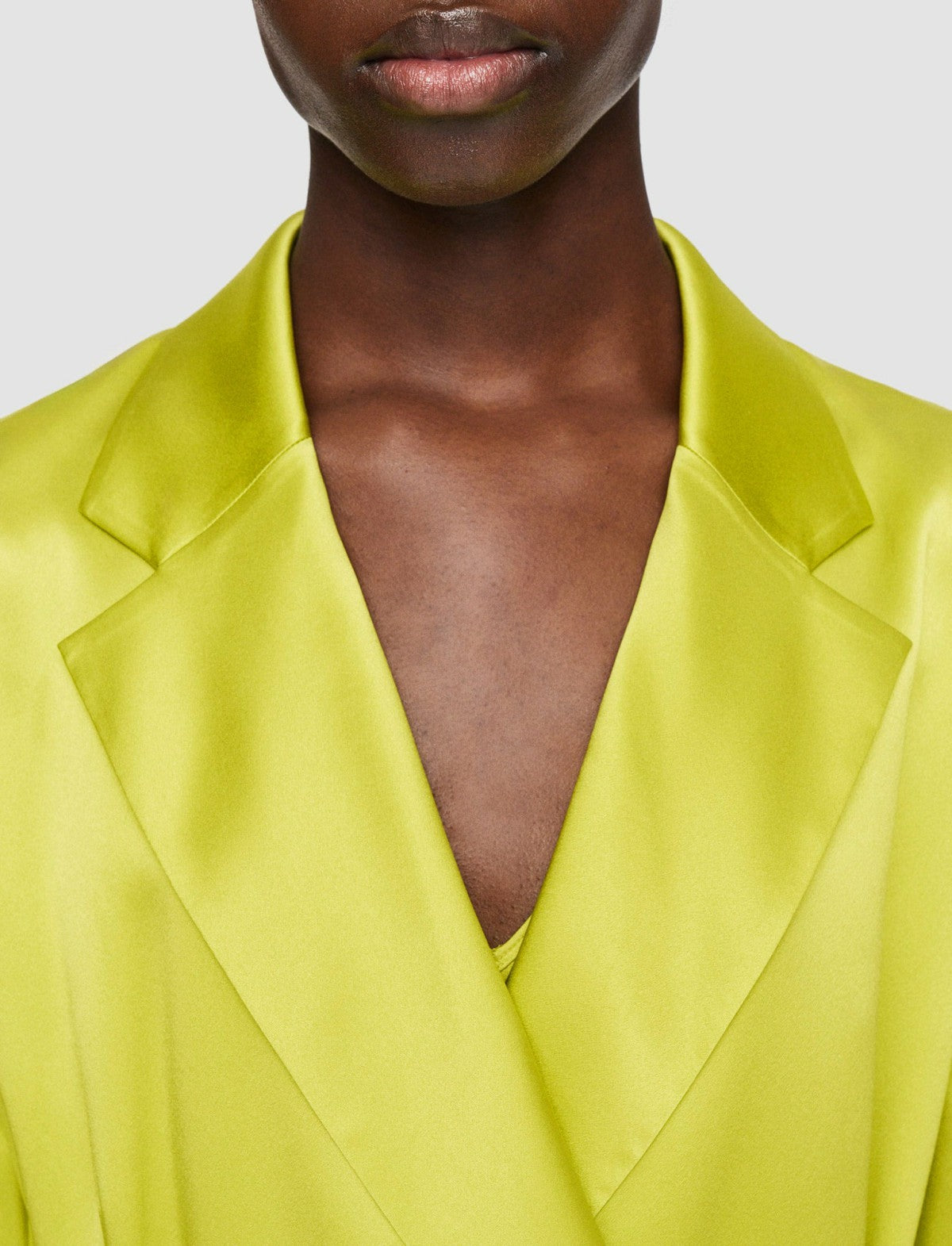 JOSEPH Fashion Women Joubert Silk Satin Jacket Ginkgo