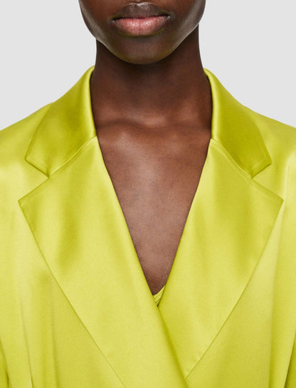 JOSEPH Fashion Women Joubert Silk Satin Jacket Ginkgo