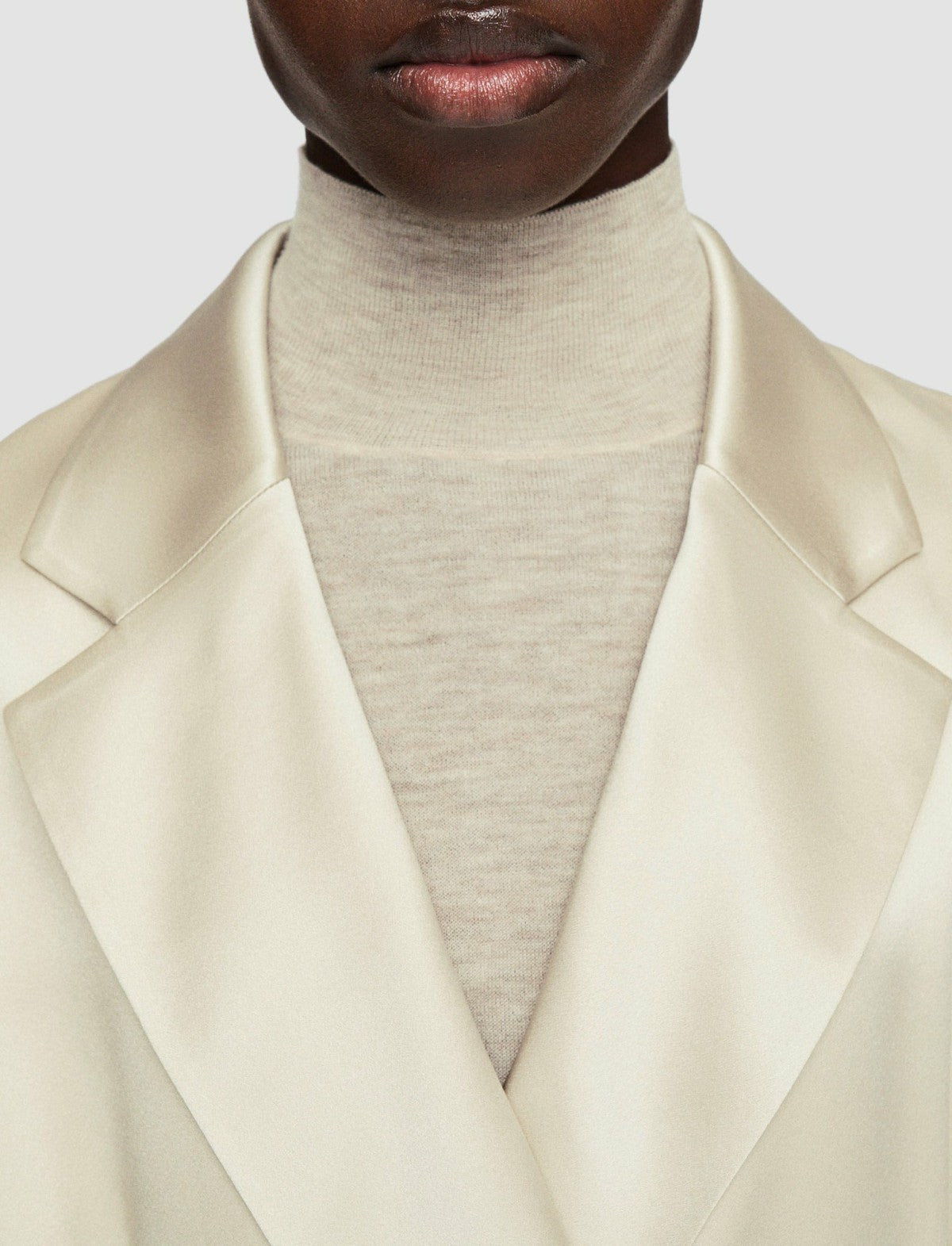 JOSEPH Fashion Women Joubert Silk Satin Jacket Oat