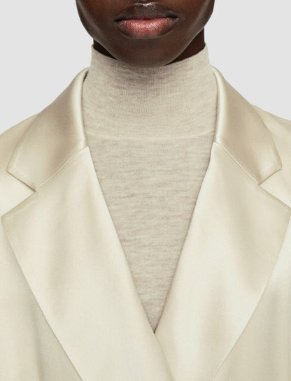 JOSEPH Fashion Women Joubert Silk Satin Jacket Oat