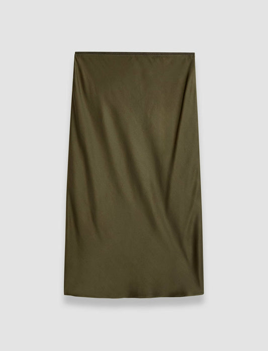 JOSEPH Fashion Women Isaak Silk Satin Skirt Hass Avocado
