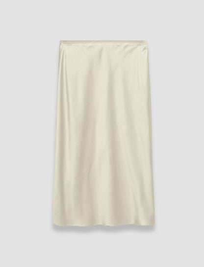 JOSEPH Fashion Women Isaak Silk Satin Skirt Oat