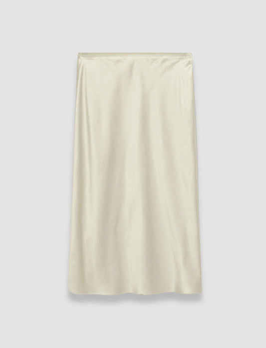 JOSEPH Fashion Women Isaak Silk Satin Skirt Oat