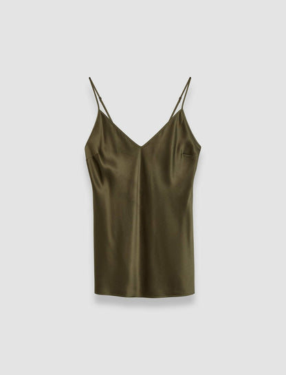 JOSEPH Fashion Women Clea Silk Satin Camisole Hass Avocado