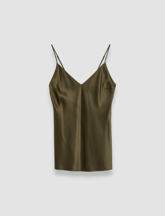 JOSEPH Fashion Women Clea Silk Satin Camisole Hass Avocado