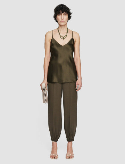 JOSEPH Fashion Women Clea Silk Satin Camisole Hass Avocado