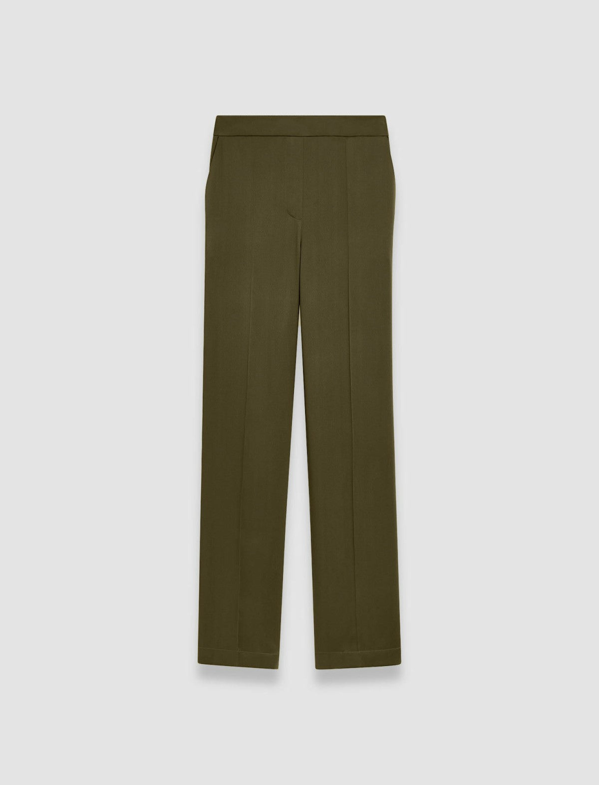 JOSEPH Fashion Women Tova Silk Satin Trousers Hass Avocado