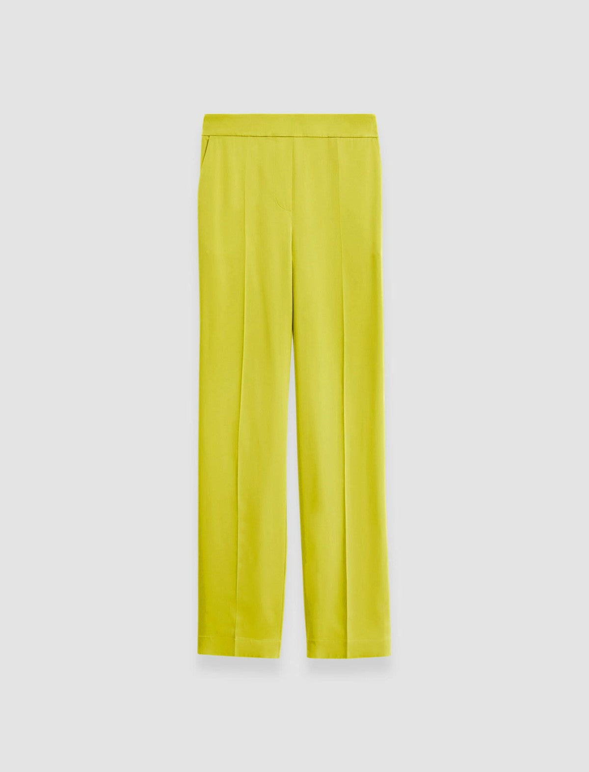 JOSEPH Fashion Women Tova Silk Satin Trousers Ginkgo