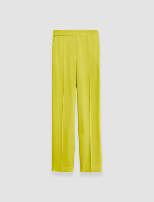 JOSEPH Fashion Women Tova Silk Satin Trousers Ginkgo