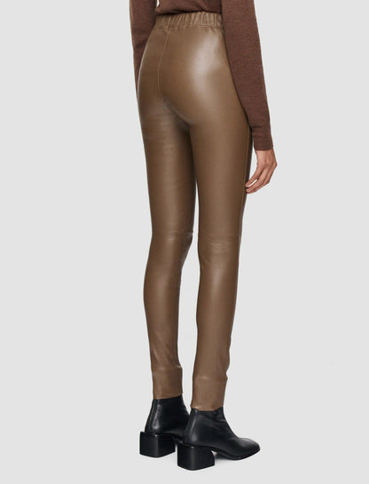 JOSEPH Fashion Women Leather Stretch Leggings Arabica