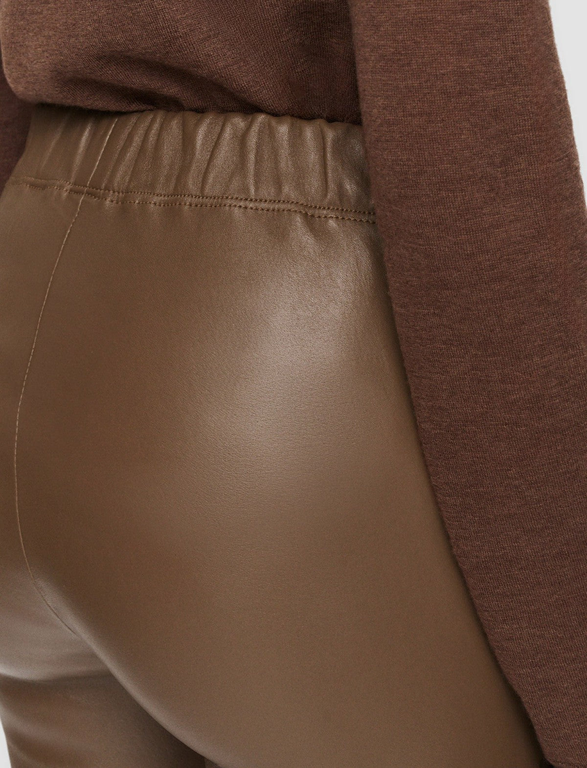 JOSEPH Fashion Women Leather Stretch Leggings Arabica
