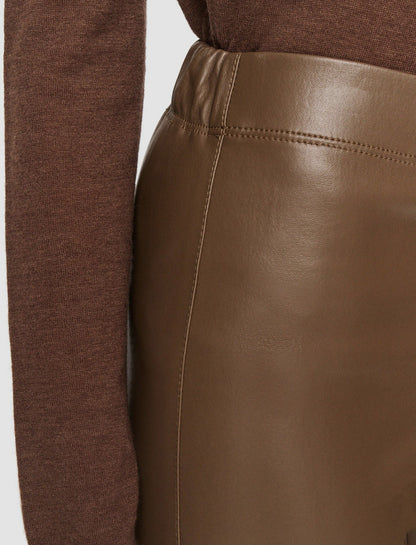 JOSEPH Fashion Women Leather Stretch Leggings Arabica
