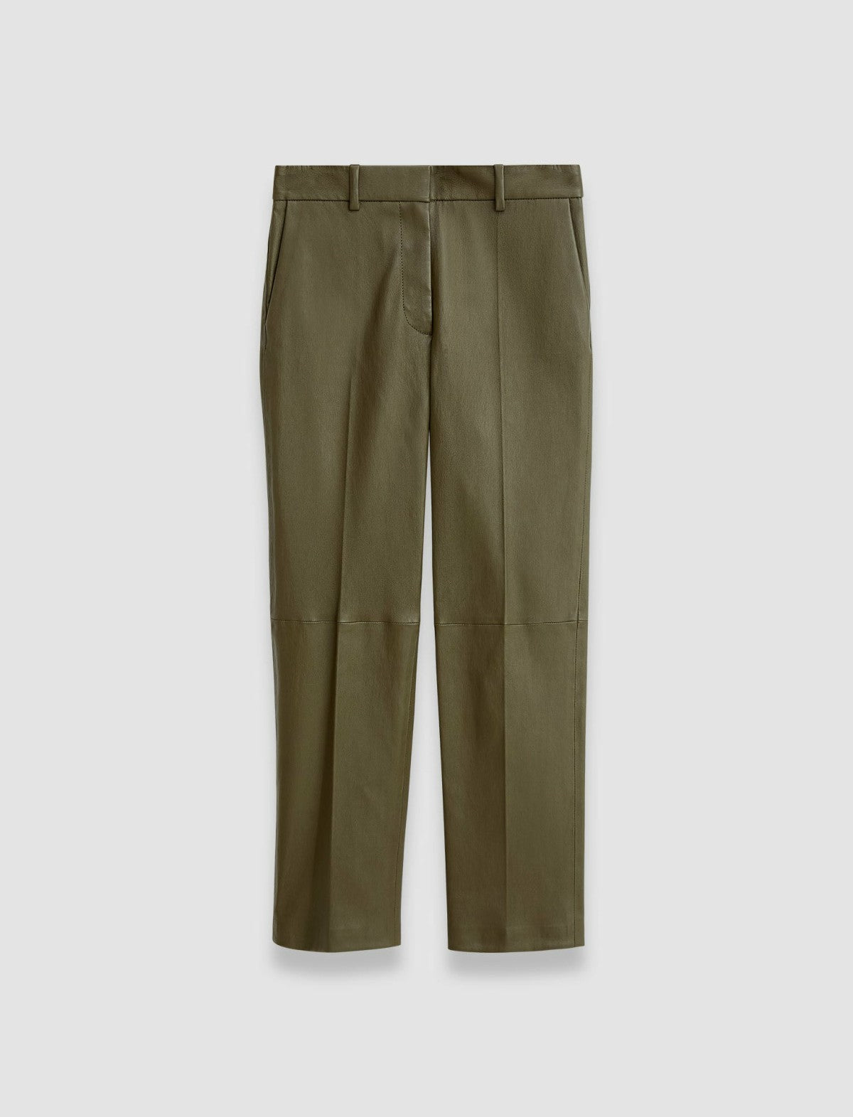 JOSEPH Fashion Women Coleman Leather Stretch Trousers Hass Avocado