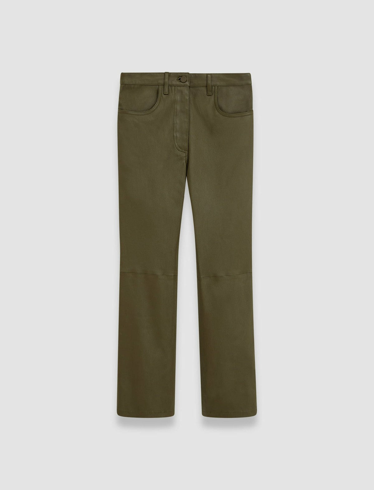 JOSEPH Fashion Women Duke Leather Stretch Trousers Hass Avocado