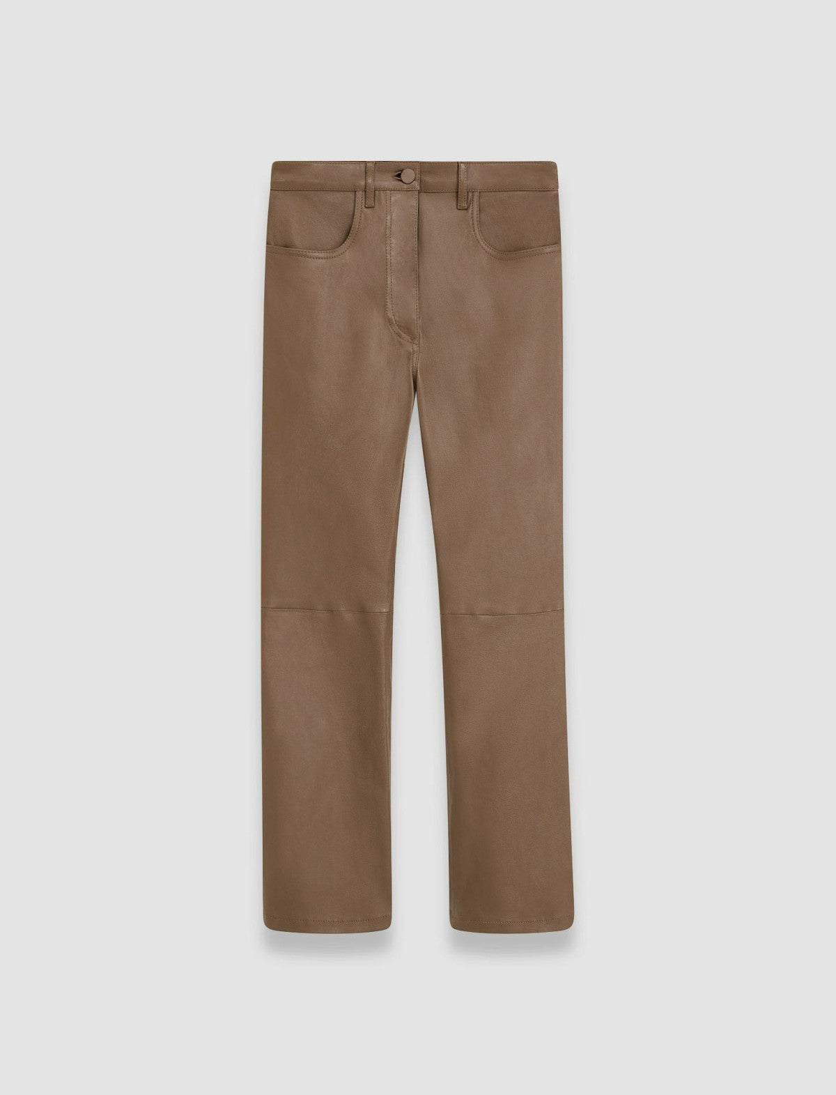 JOSEPH Fashion Women Duke Leather Stretch Trousers Arabica