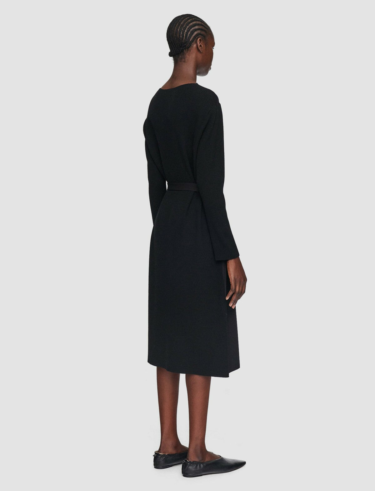 JOSEPH Fashion Women Drapy Cady Didot Dress Black