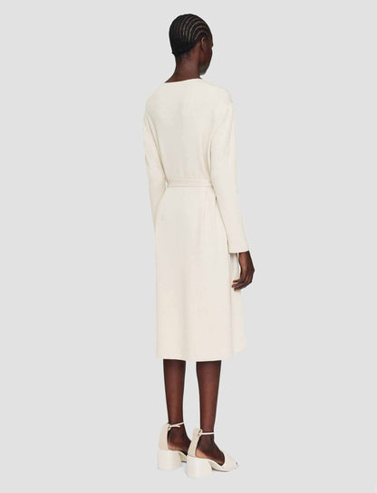 JOSEPH Fashion Women Drapy Cady Didot Dress Oat