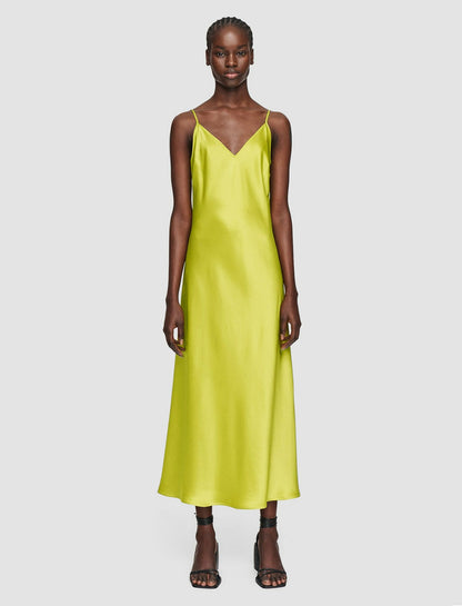 JOSEPH Fashion Women Silk Satin Clea Dress Ginkgo