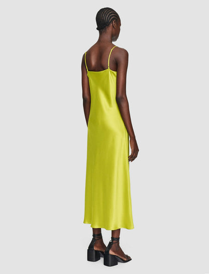 JOSEPH Fashion Women Silk Satin Clea Dress Ginkgo