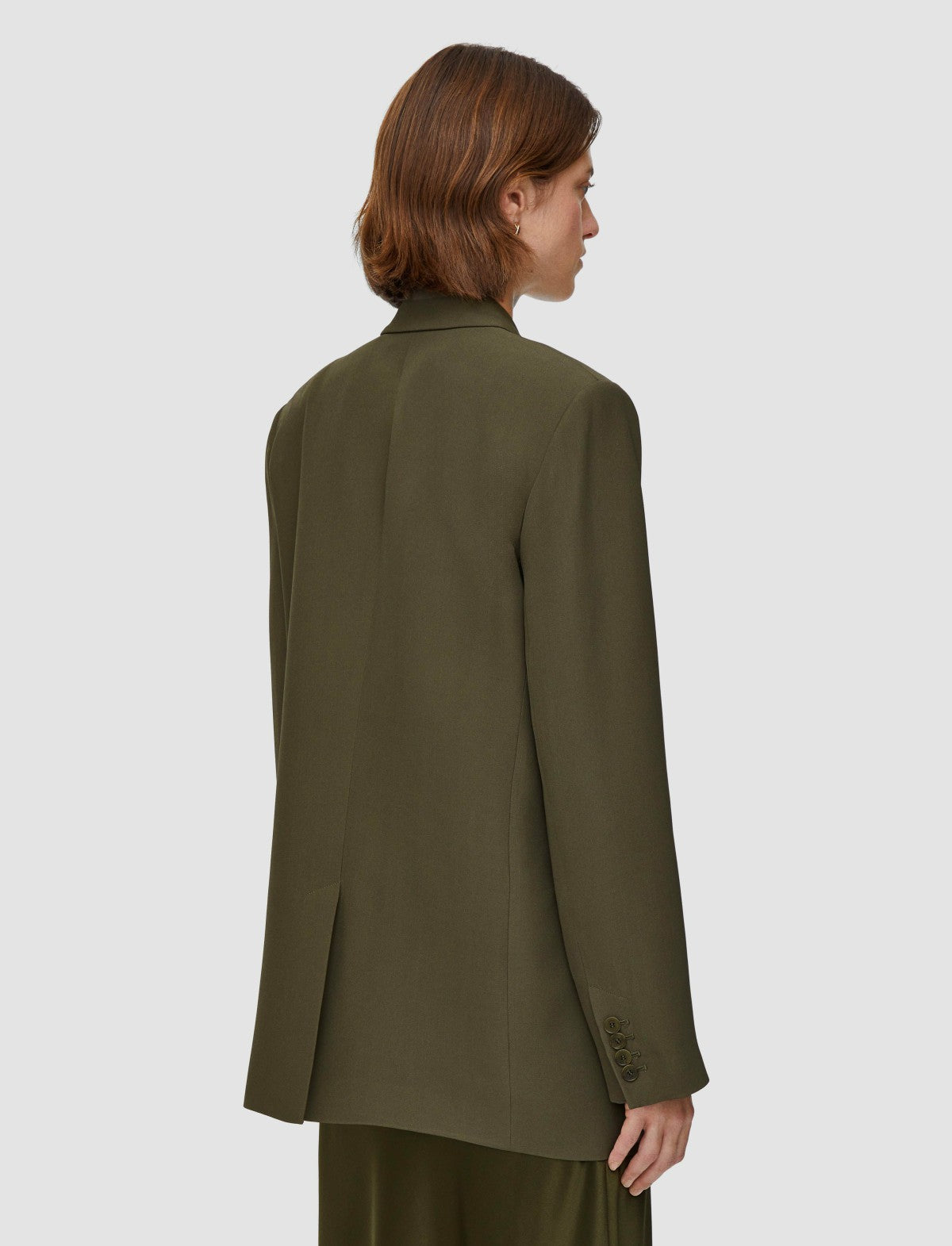 JOSEPH Fashion Women Silk Crepe Chapone Jacket Hass Avocado
