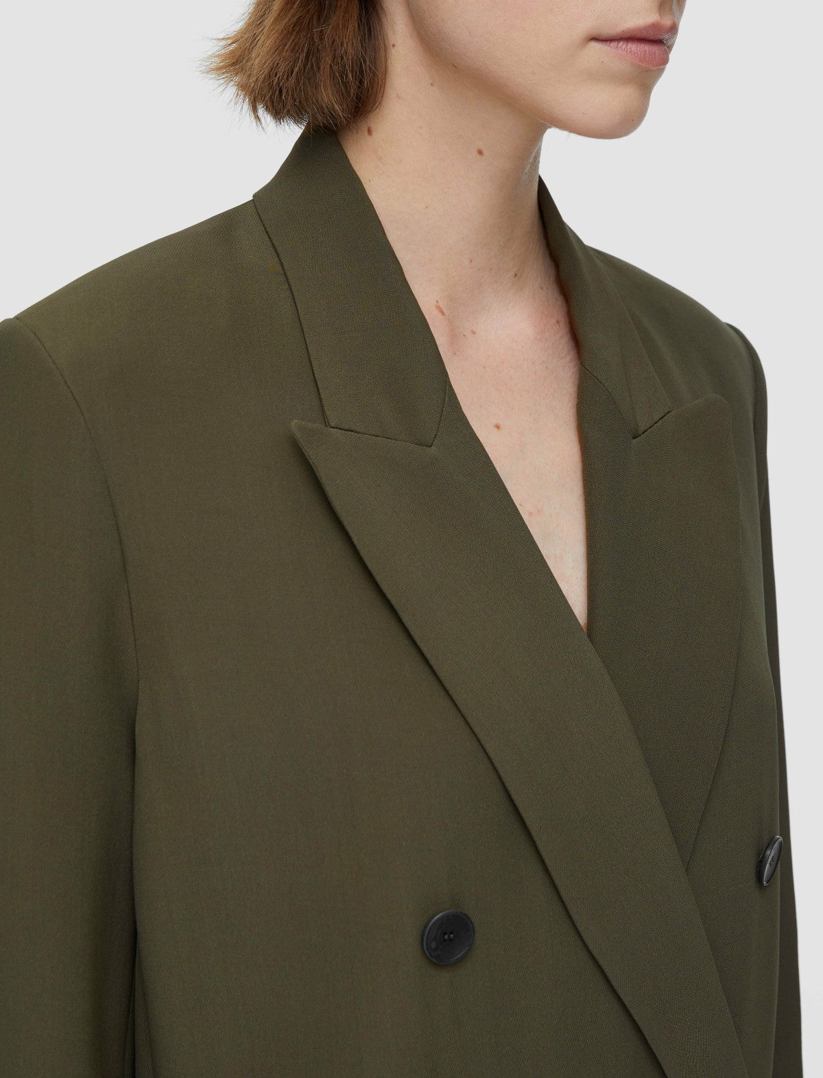 JOSEPH Fashion Women Silk Crepe Chapone Jacket Hass Avocado