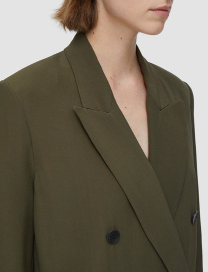 JOSEPH Fashion Women Silk Crepe Chapone Jacket Hass Avocado