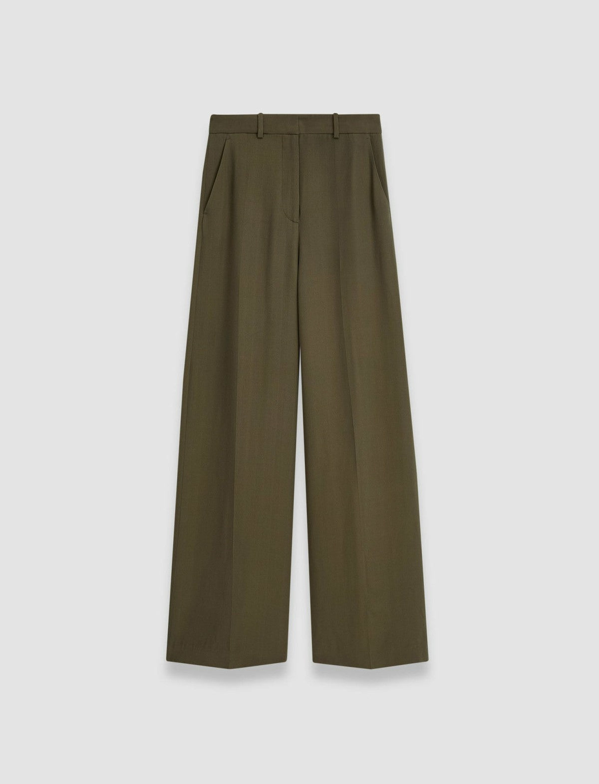 JOSEPH Fashion Women Silk Crepe Alana Trousers Hass Avocado