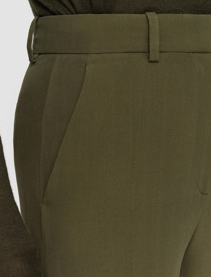 JOSEPH Fashion Women Silk Crepe Alana Trousers Hass Avocado