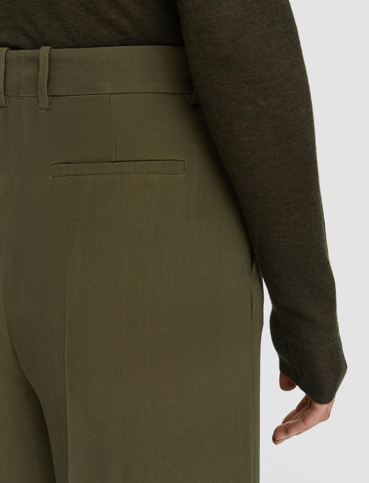 JOSEPH Fashion Women Silk Crepe Alana Trousers Hass Avocado