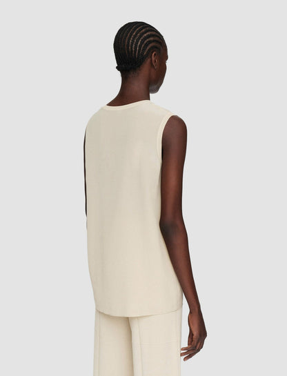 JOSEPH Fashion Women Silk Crepe de Soie Bley Blouse Oat