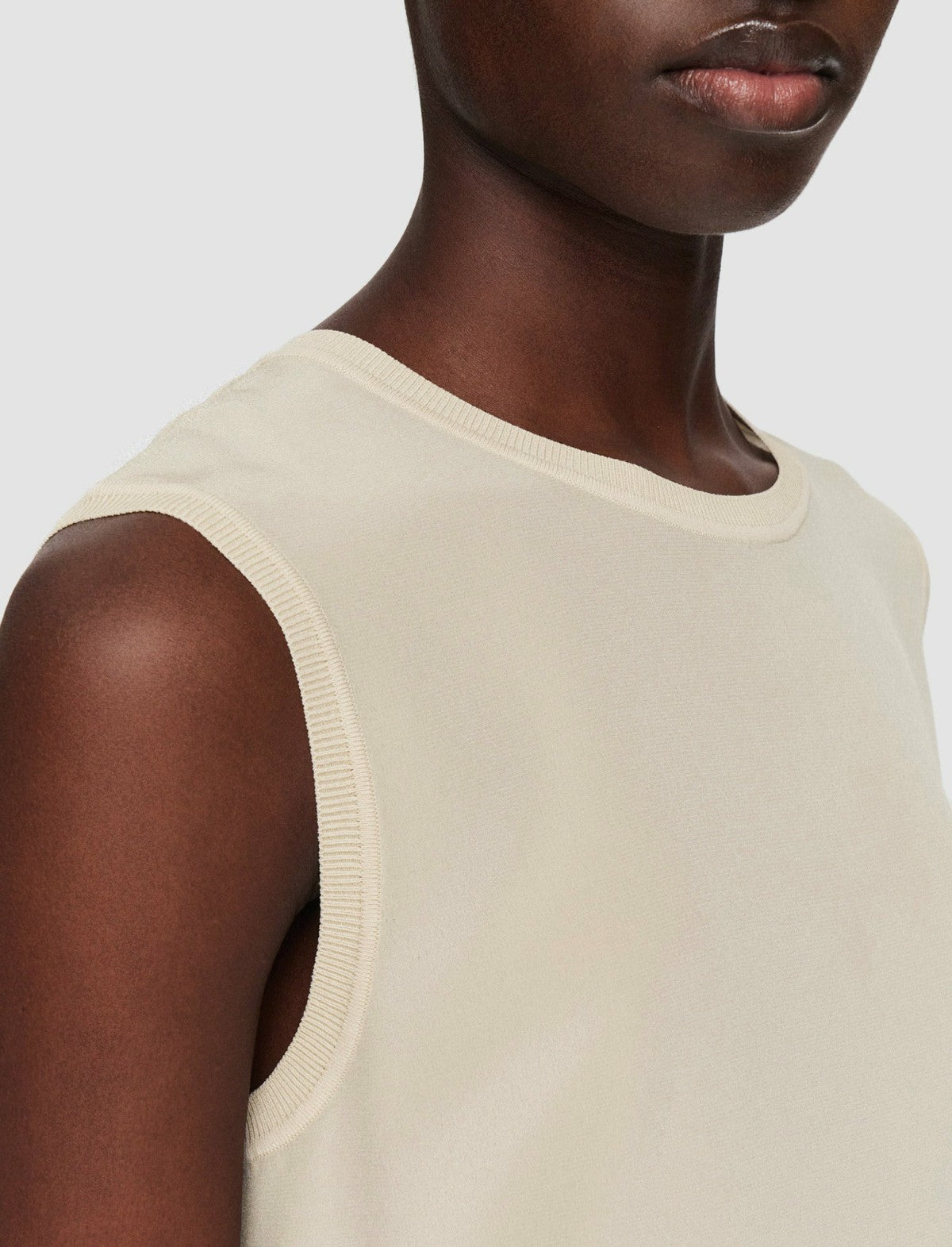 JOSEPH Fashion Women Silk Crepe de Soie Bley Blouse Oat