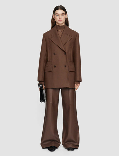 JOSEPH Fashion Women Heritage Wool Laure Coat Arabica