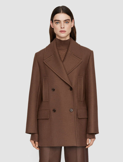 JOSEPH Fashion Women Heritage Wool Laure Coat Arabica