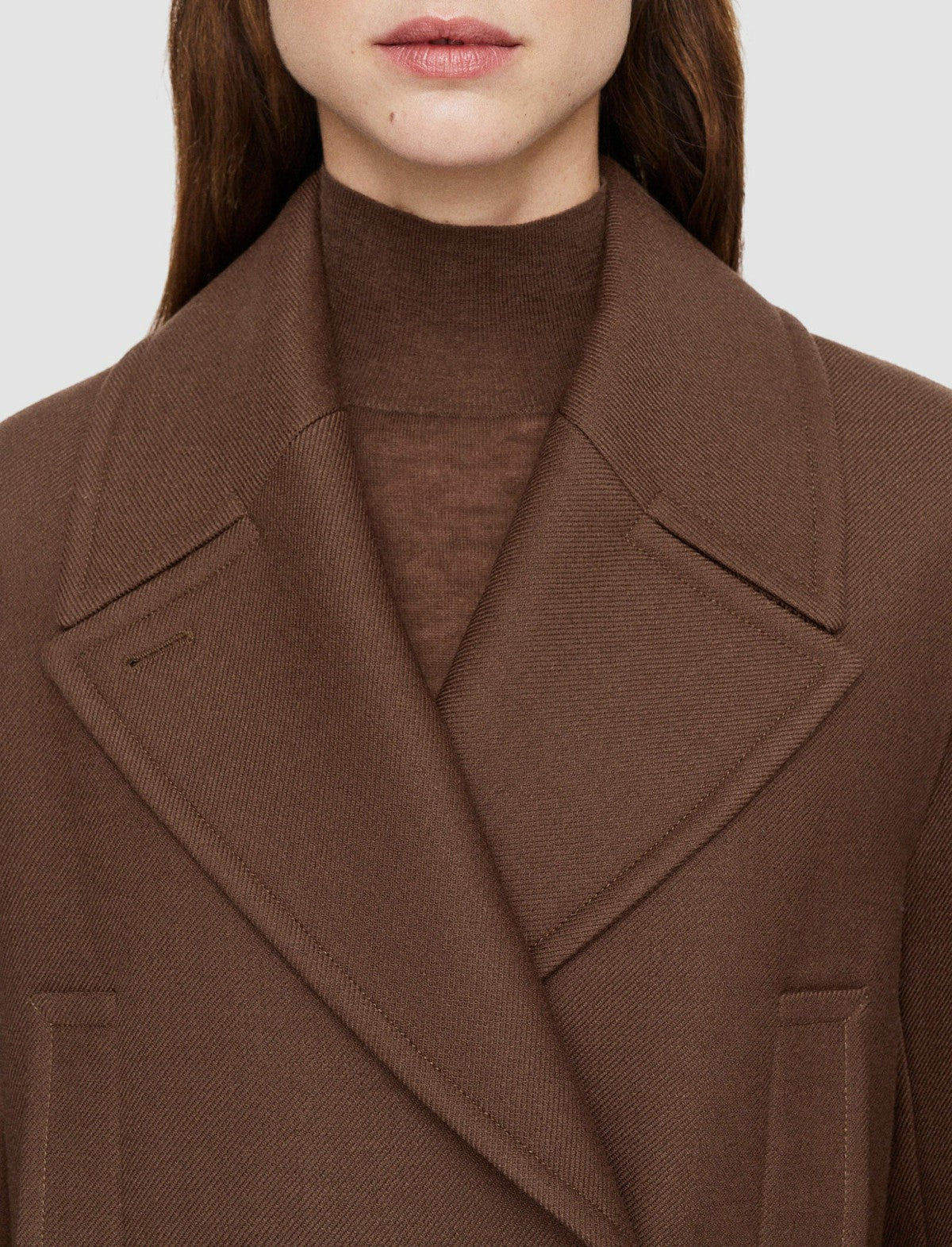 JOSEPH Fashion Women Heritage Wool Laure Coat Arabica
