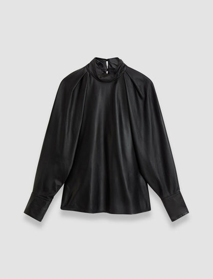 JOSEPH Fashion Women Nappa Leather Mondor Top Black