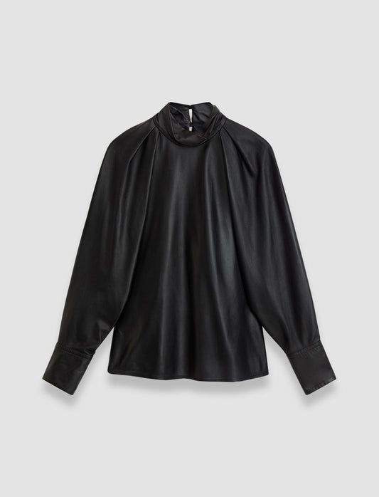 JOSEPH Fashion Women Nappa Leather Mondor Top Black