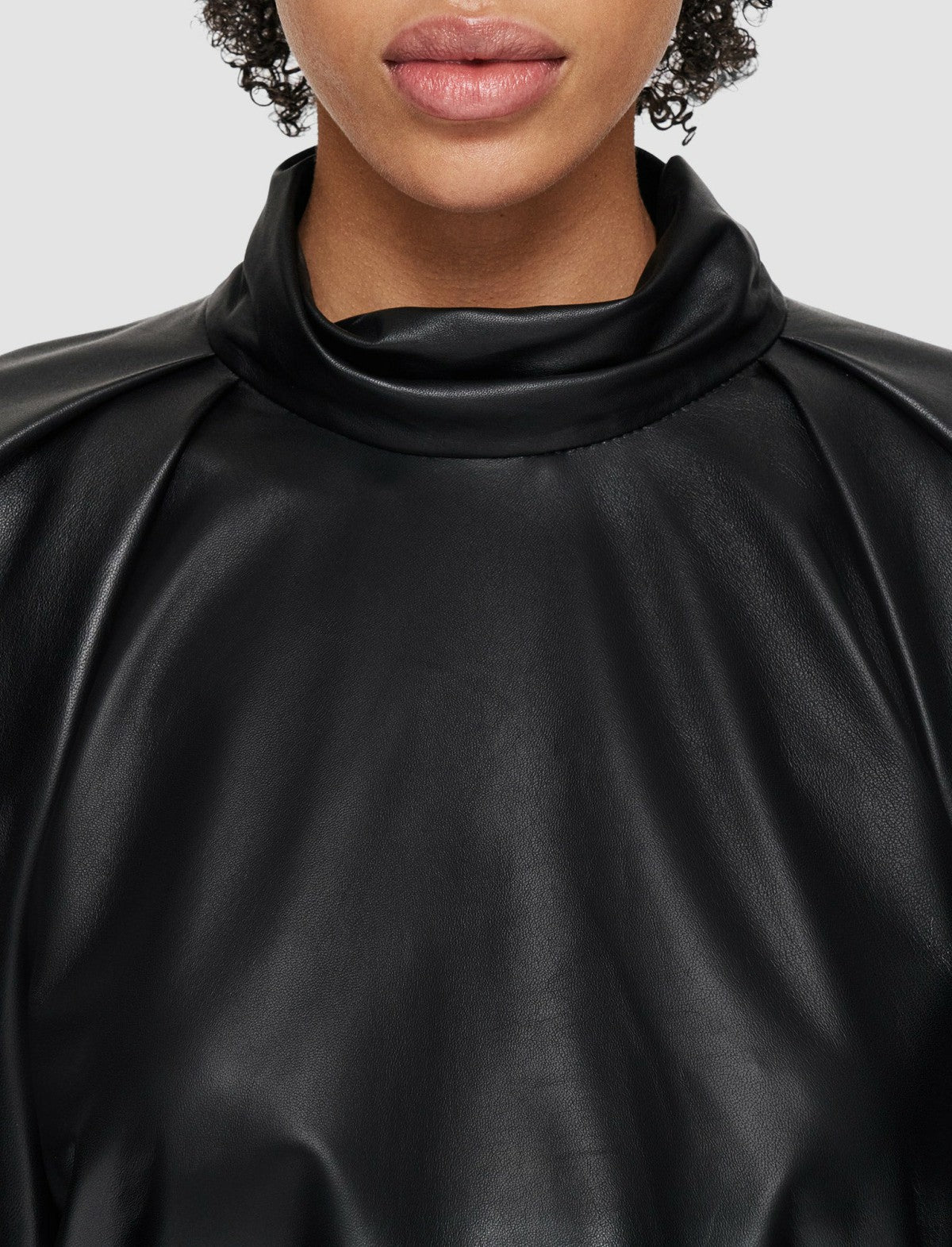 JOSEPH Fashion Women Nappa Leather Mondor Top Black