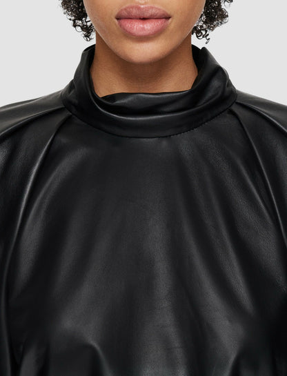 JOSEPH Fashion Women Nappa Leather Mondor Top Black