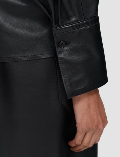JOSEPH Fashion Women Nappa Leather Mondor Top Black
