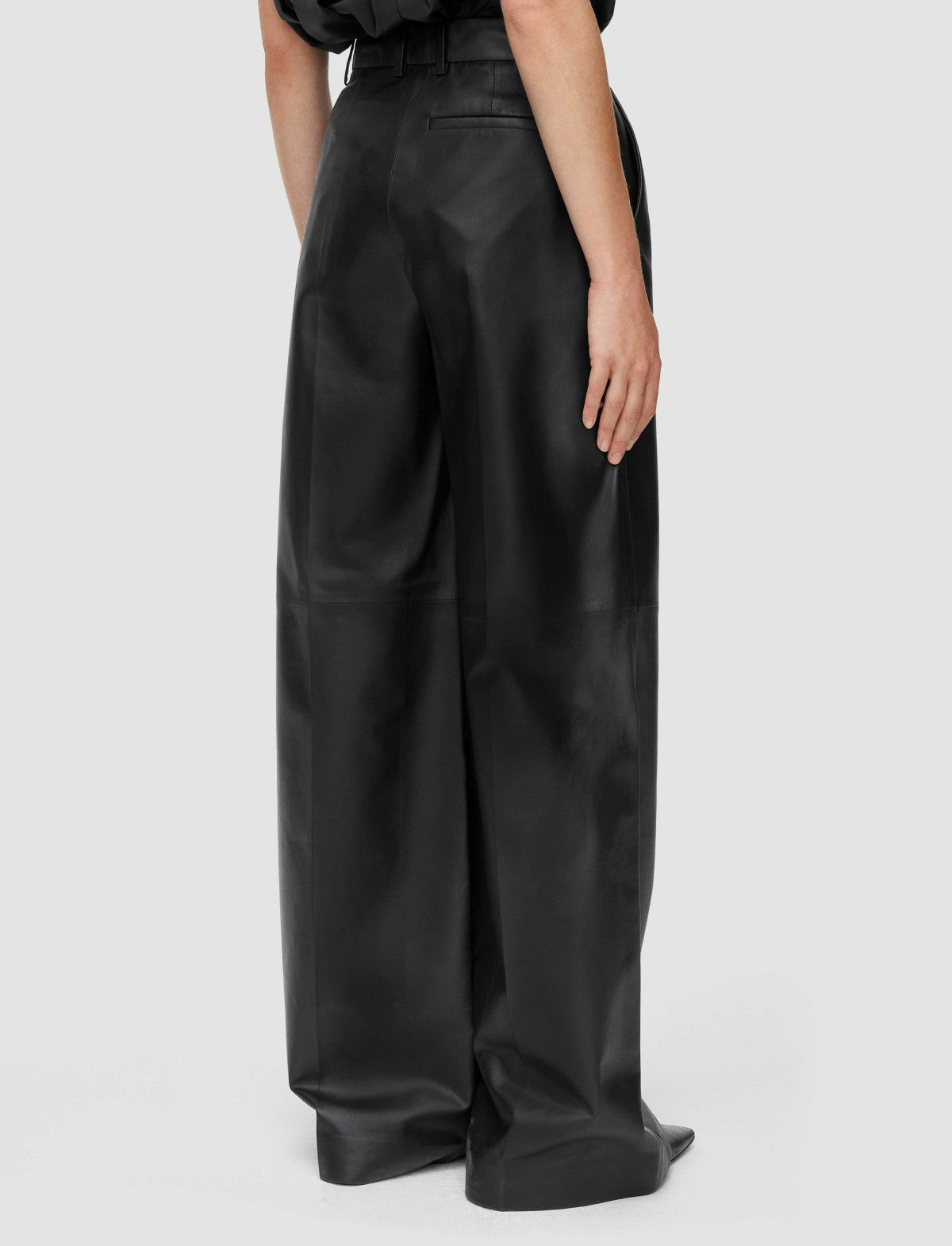 JOSEPH Fashion Women Alana Nappa Leather Trousers Black