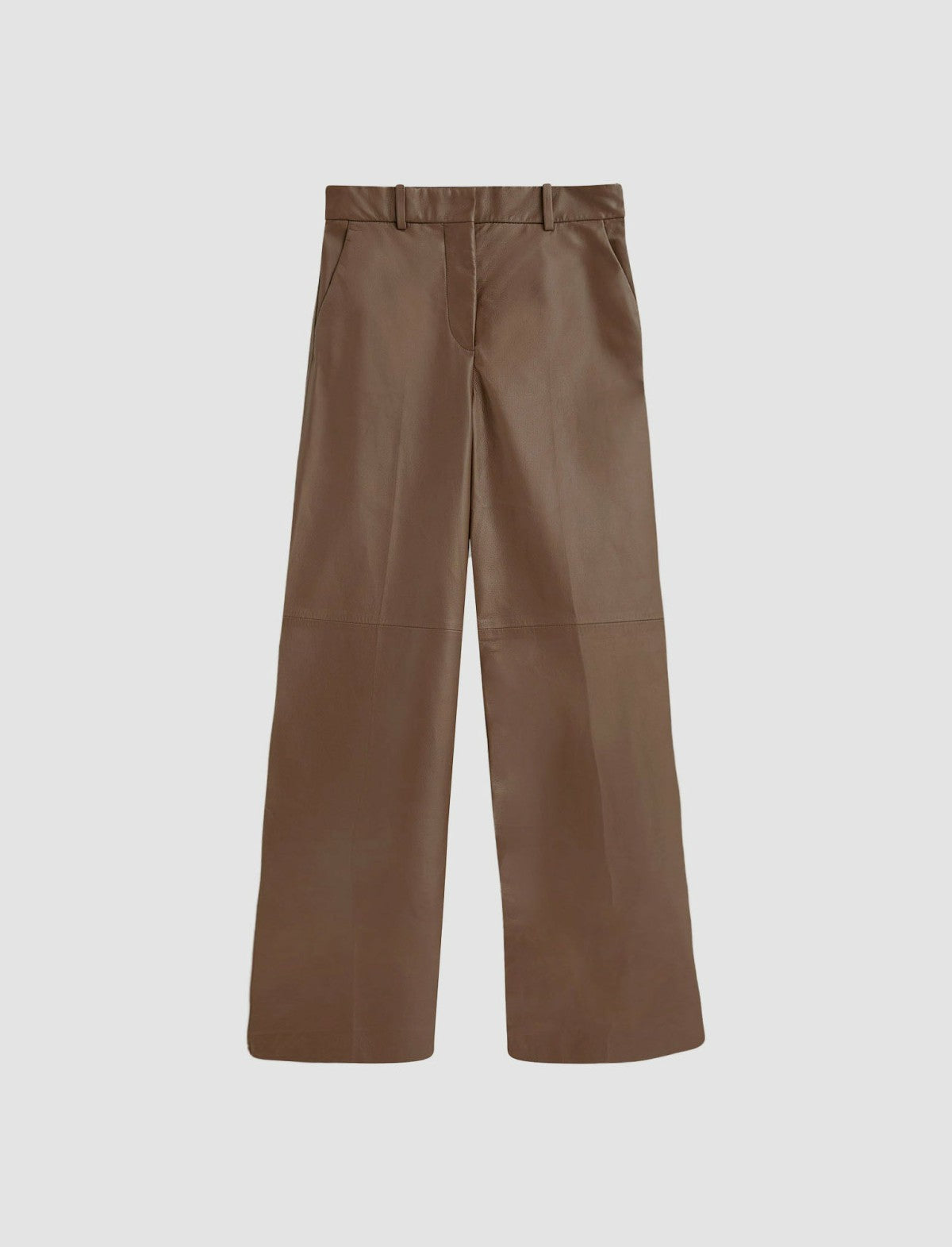 JOSEPH Fashion Women Alana Nappa Leather Trousers Arabica