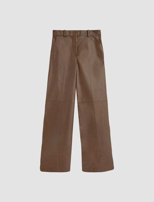 JOSEPH Fashion Women Alana Nappa Leather Trousers Arabica