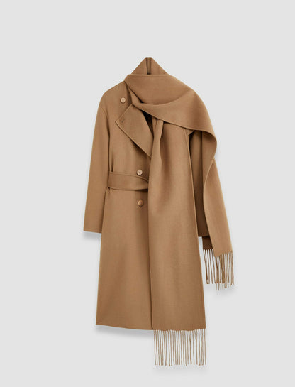 JOSEPH Fashion Women Light Double Face Lepage Scarf Coat Oak