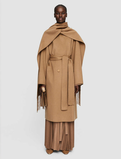 JOSEPH Fashion Women Light Double Face Lepage Scarf Coat Oak