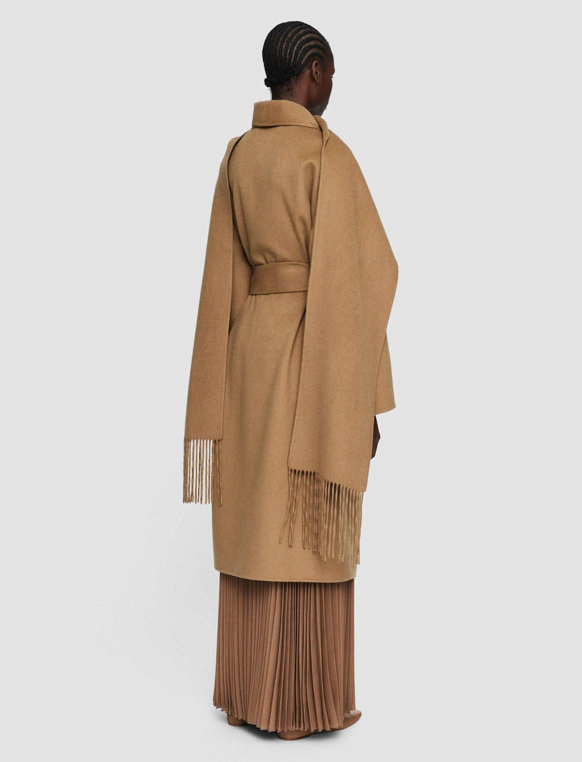 JOSEPH Fashion Women Light Double Face Lepage Scarf Coat Oak