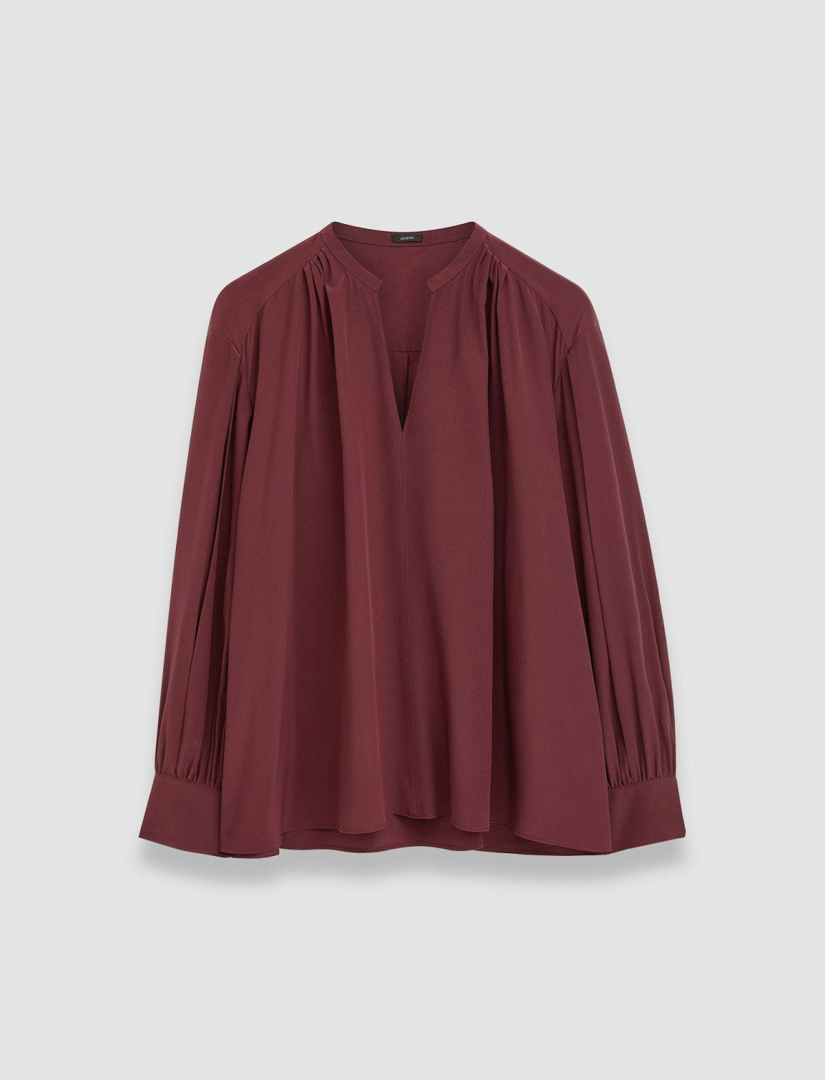JOSEPH Fashion Women Silk Crepe de Chine Blondel Blouse Merlot