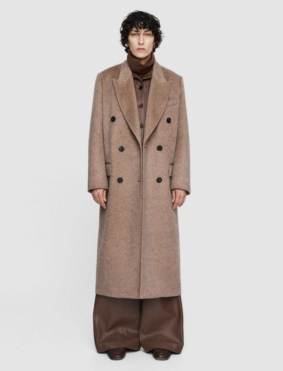 JOSEPH Fashion Women Yak Wool Lilas Coat Oak