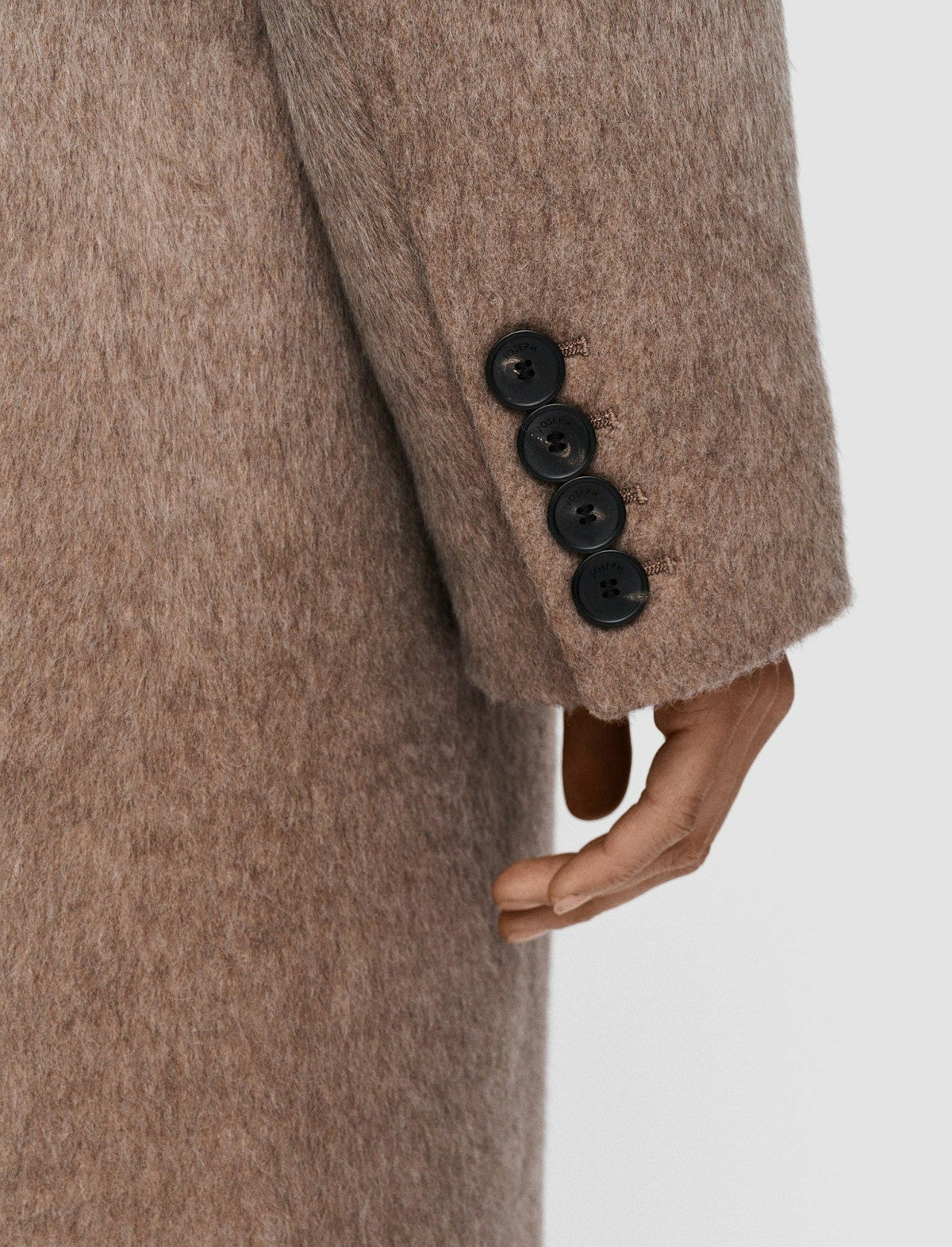 JOSEPH Fashion Women Yak Wool Lilas Coat Oak