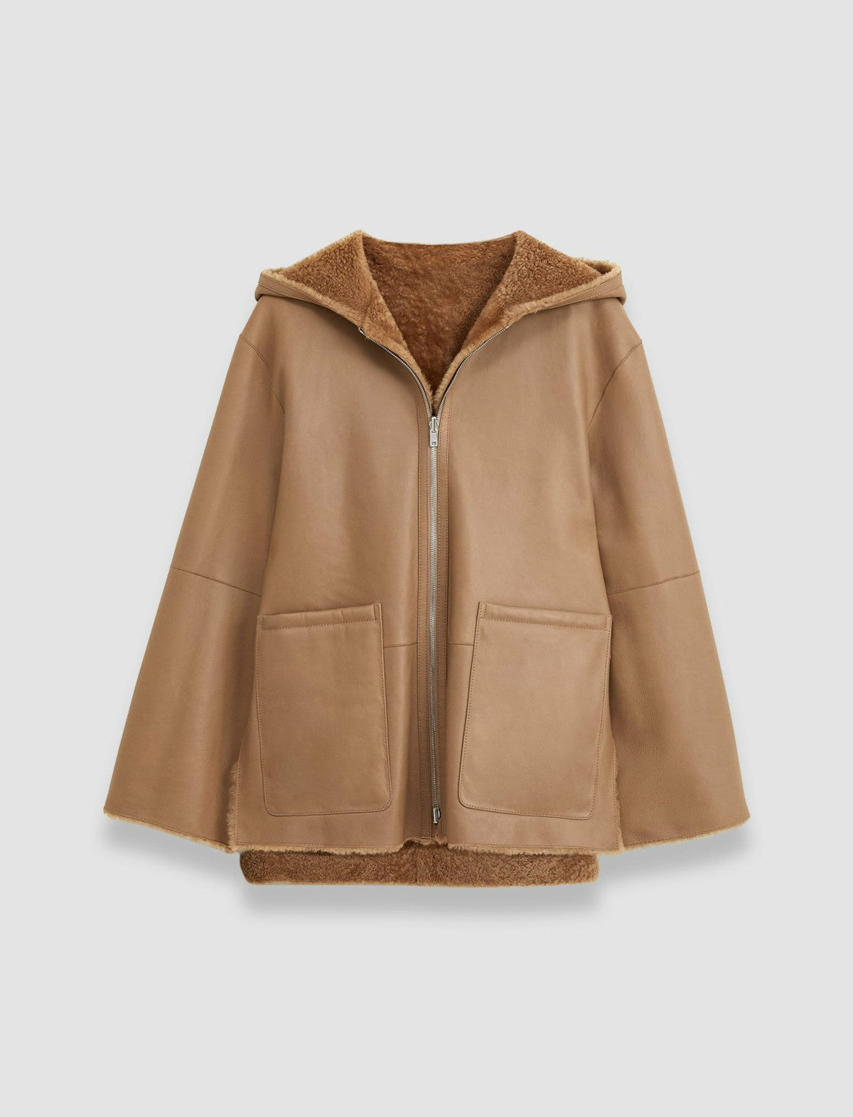 JOSEPH Fashion Women Cosser Reversible Shearling Coat Oak